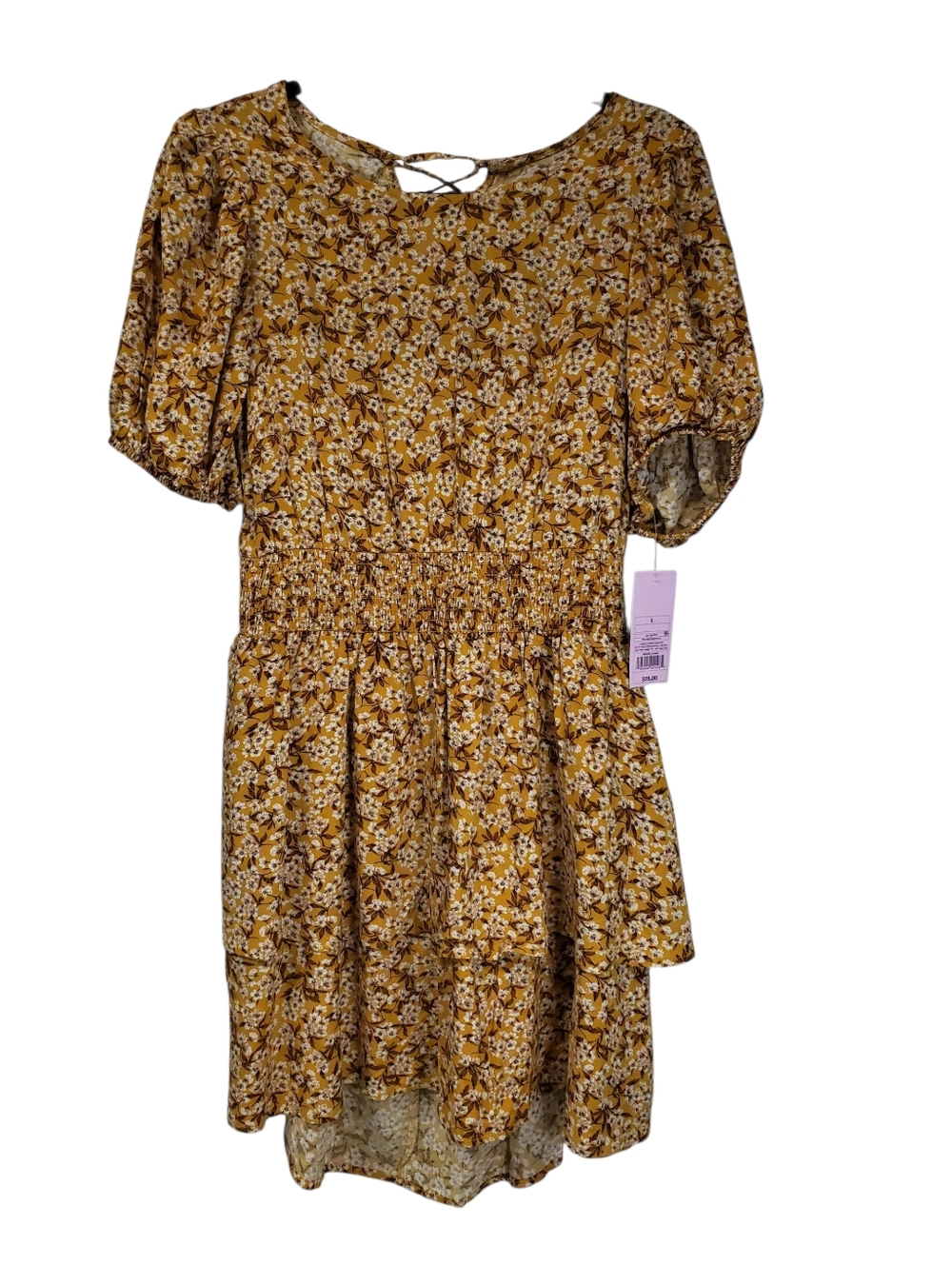 Wild Fable Dress Festival Cottagecore Prairie Floral Large Ruffle Peasant Boho